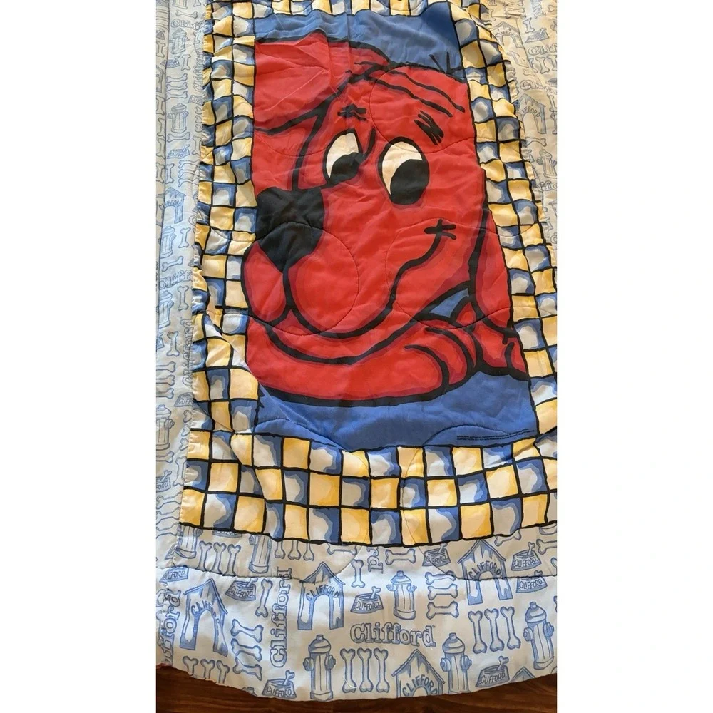 Vintage Y2K Clifford The Big Red Dog Twin Kids Comforter Blanket Reversible 90s